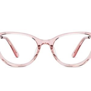 Pink Transparent Full Rim Cat Bold Eye Eyeglasses