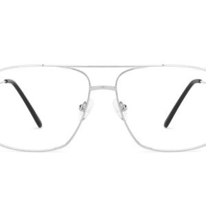 Silver Full Rim Square Sunglasses
