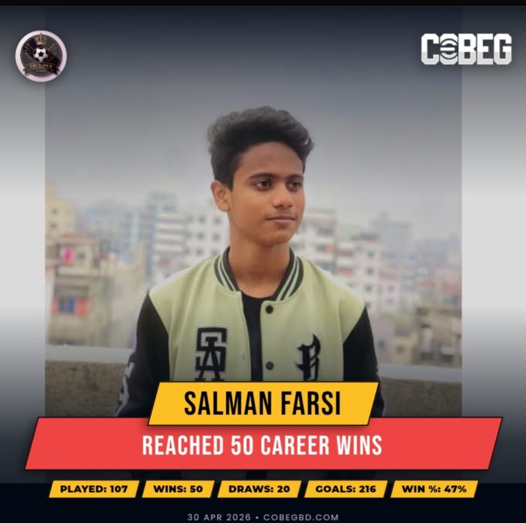 Half-Century Hero: Salman Farsi Powers to 50 Career Wins with PES Superstarz