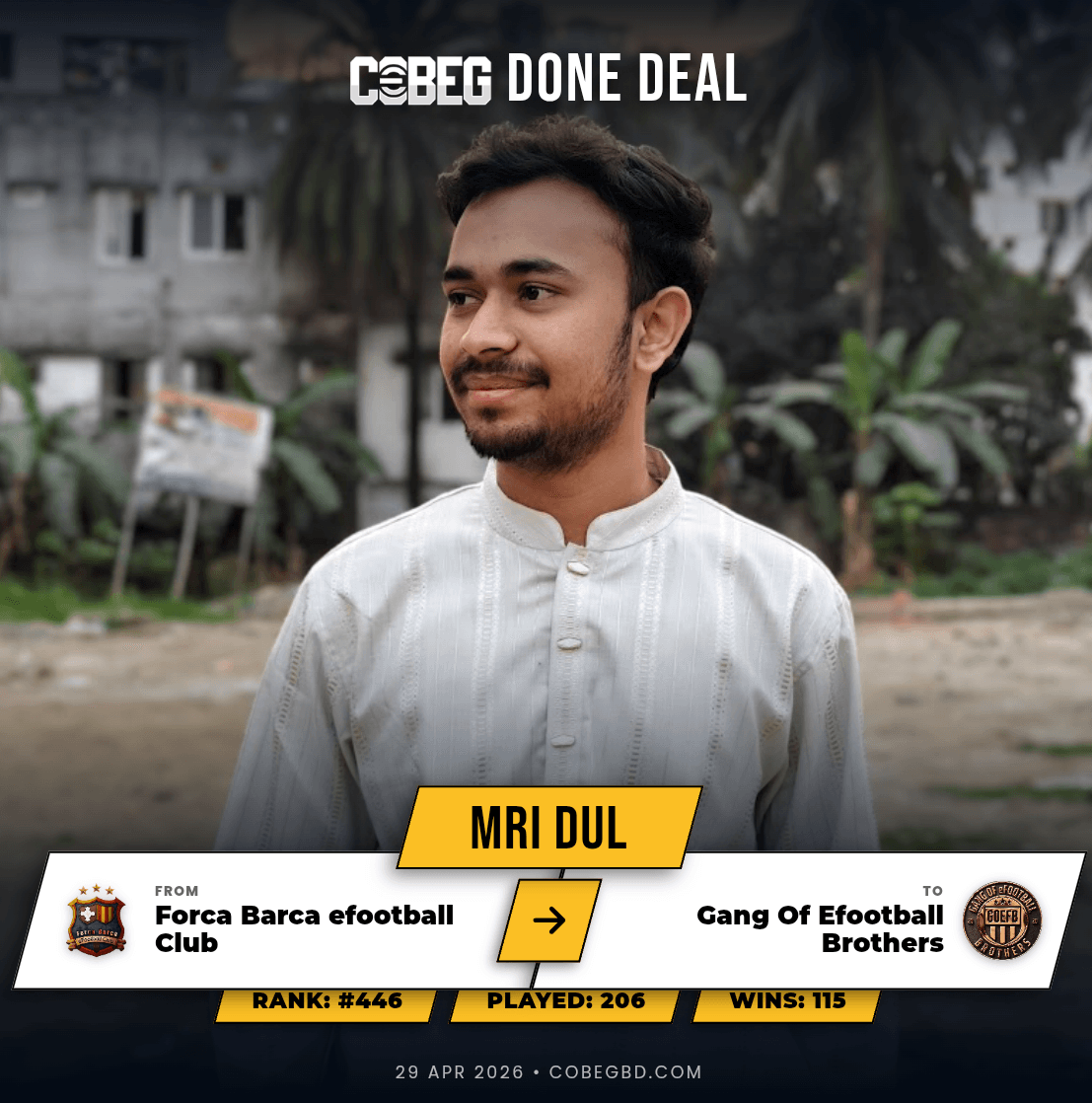 “STAT MACHINE MRI DUL JOINS THE BROTHERS! Gang Of Efootball Brothers Secure a 1200+ Points Powerhouse”