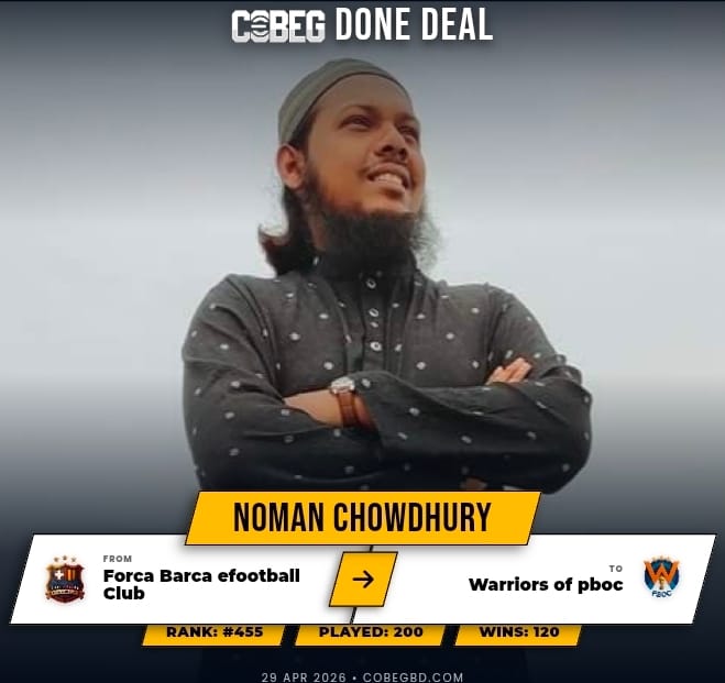 WARRIORS STRIKE GOLD: Noman Chowdhury Joins Warriors of PBOC – No.20 Ready to Command the MAIN Squad!