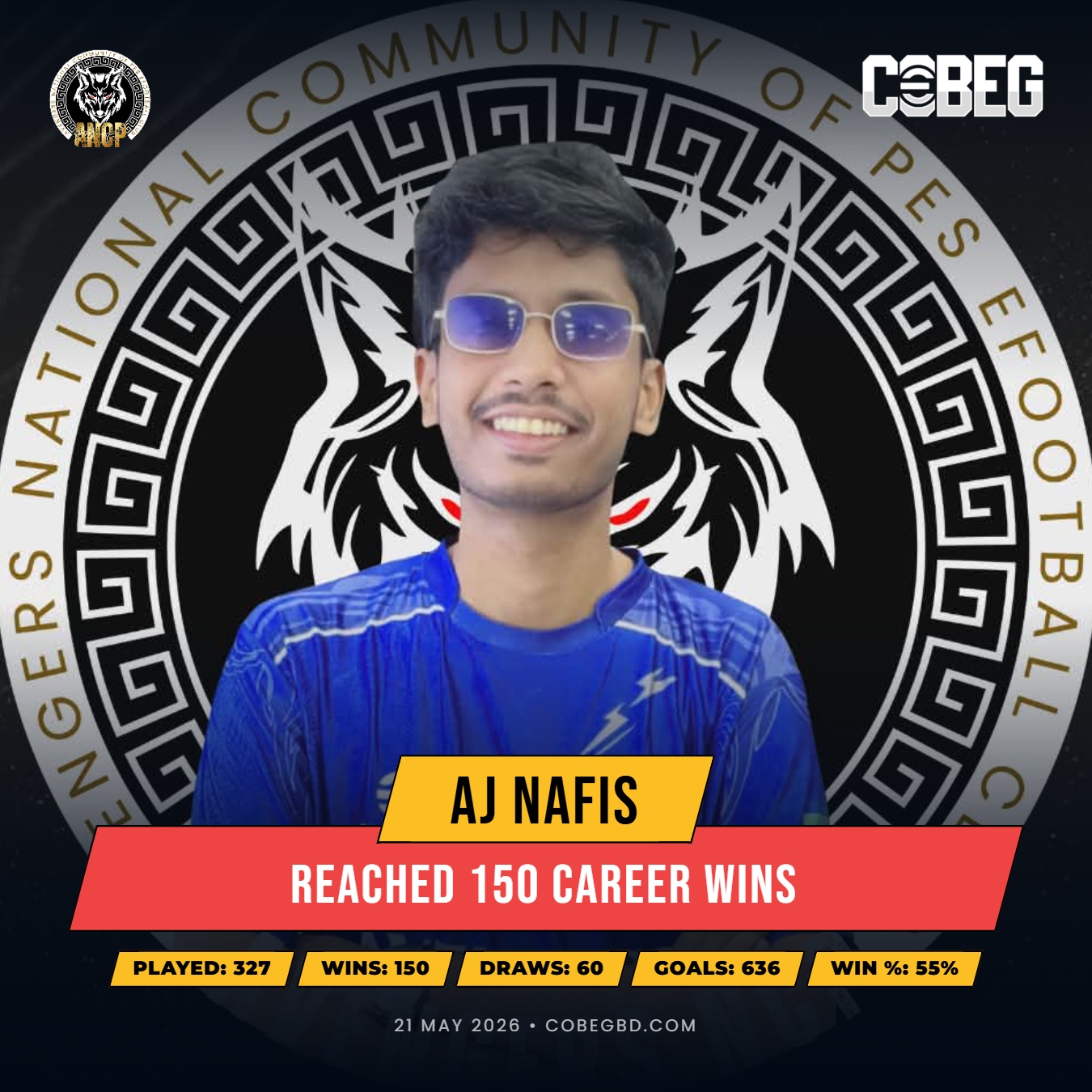 Aj Nafis Reaches 150 Career Wins Milestone with Avengers Ncp