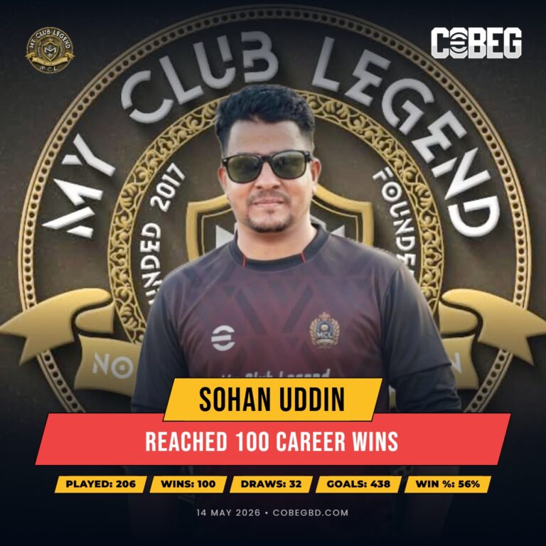Sohan Uddin Reaches Historic 100-Win Milestone for My Club Legend
