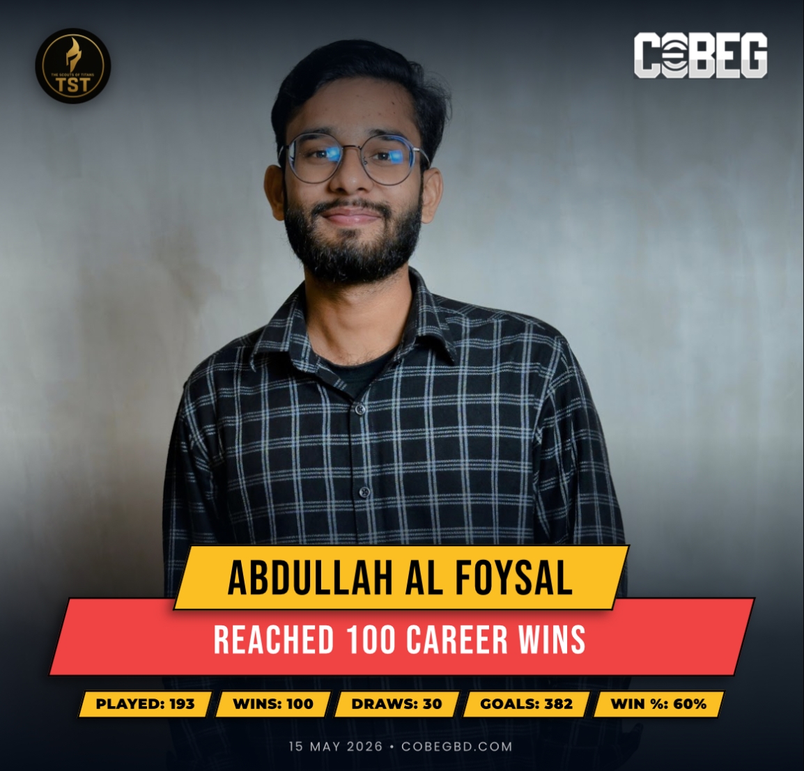 Abdullah Al Foysal Hits 100 Career Wins for The Scouts of Titans!