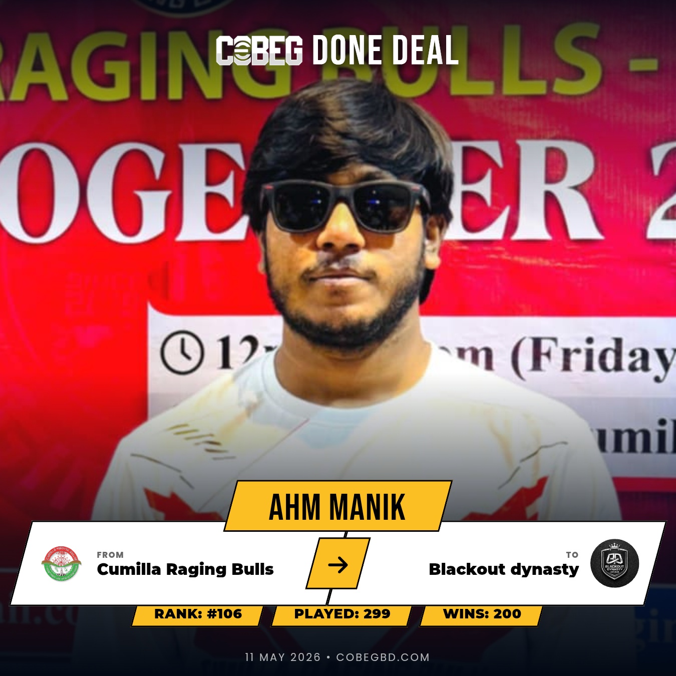 ⚡ BLACKOUT DYNASTY STRIKE BIG! AHM MANIK ARRIVES AS THE NEW NO.43! ⚡ BLACKOUT DYNASTY STRIKE BIG! AHM MANIK ARRIVES AS THE NEW NO.43!