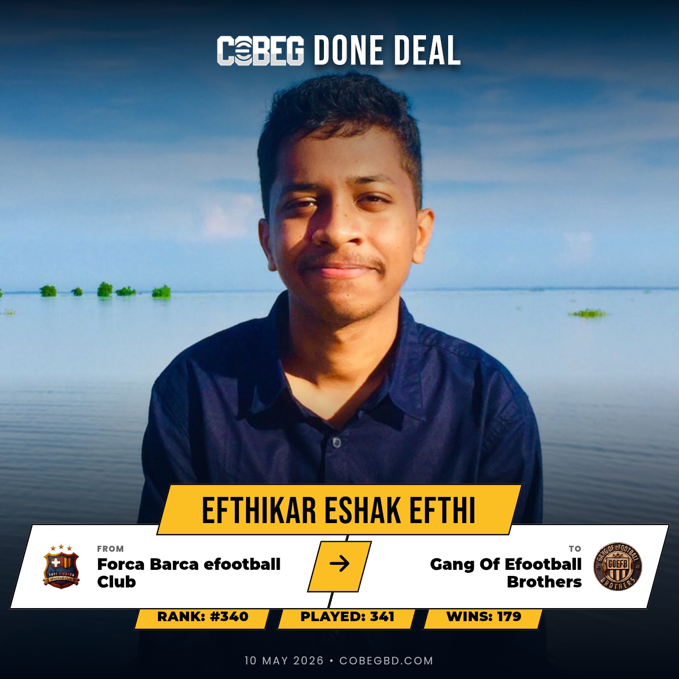 TRANSFER BOMBSHELL: Efthikar Eshak Efthi Joins Gang Of Efootball Brothers! TRANSFER BOMBSHELL: Efthikar Eshak Efthi Joins Gang Of Efootball Brothers!