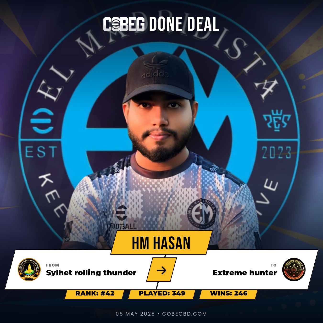MONSTER SIGNING COMPLETE: Hm Hasan Joins Extreme Hunter – No.2 Arrives with Elite-Level Dominance!