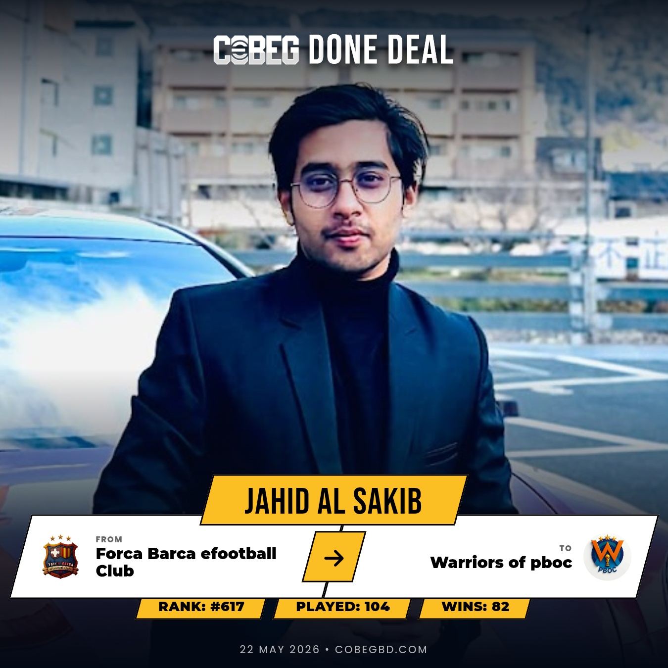 Warriors of pboc Secure Rising Star Jahid Al Sakib for the Academy Squad in Statement Move! 💥