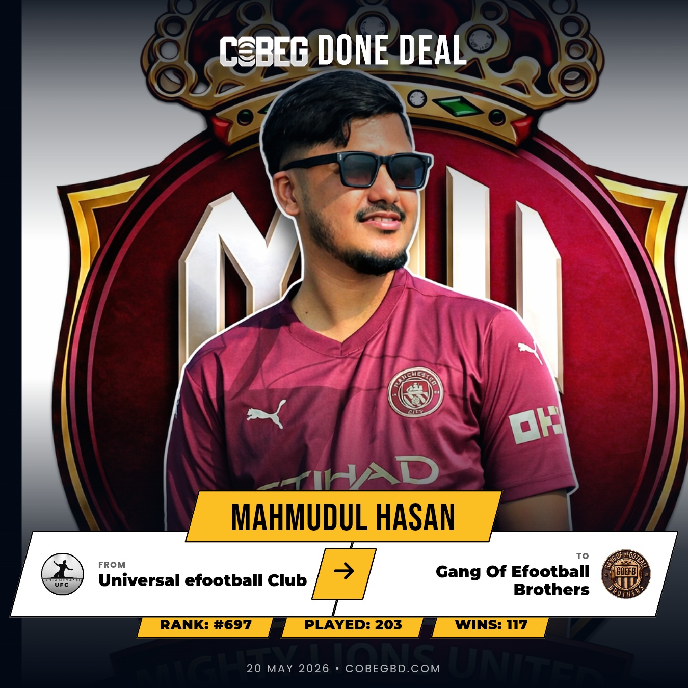 BREAKING: Mahmudul Hasan Joins Gang Of Efootball Brothers — The No.24 Era Begins! BREAKING: Mahmudul Hasan Joins Gang Of Efootball Brothers — The No.24 Era Begins!