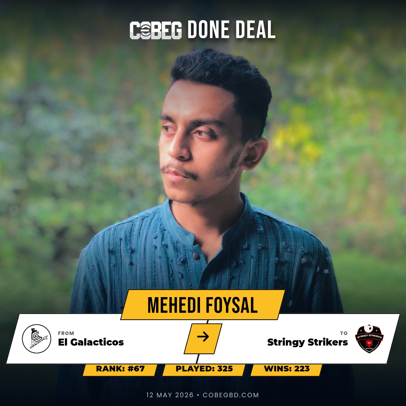 “STRINGY STRIKERS LAND A MONSTER SIGNING — MEHEDI FOYSAL ARRIVES TO SHAKE THE LEAGUE!” “STRINGY STRIKERS LAND A MONSTER SIGNING — MEHEDI FOYSAL ARRIVES TO SHAKE THE LEAGUE!”
