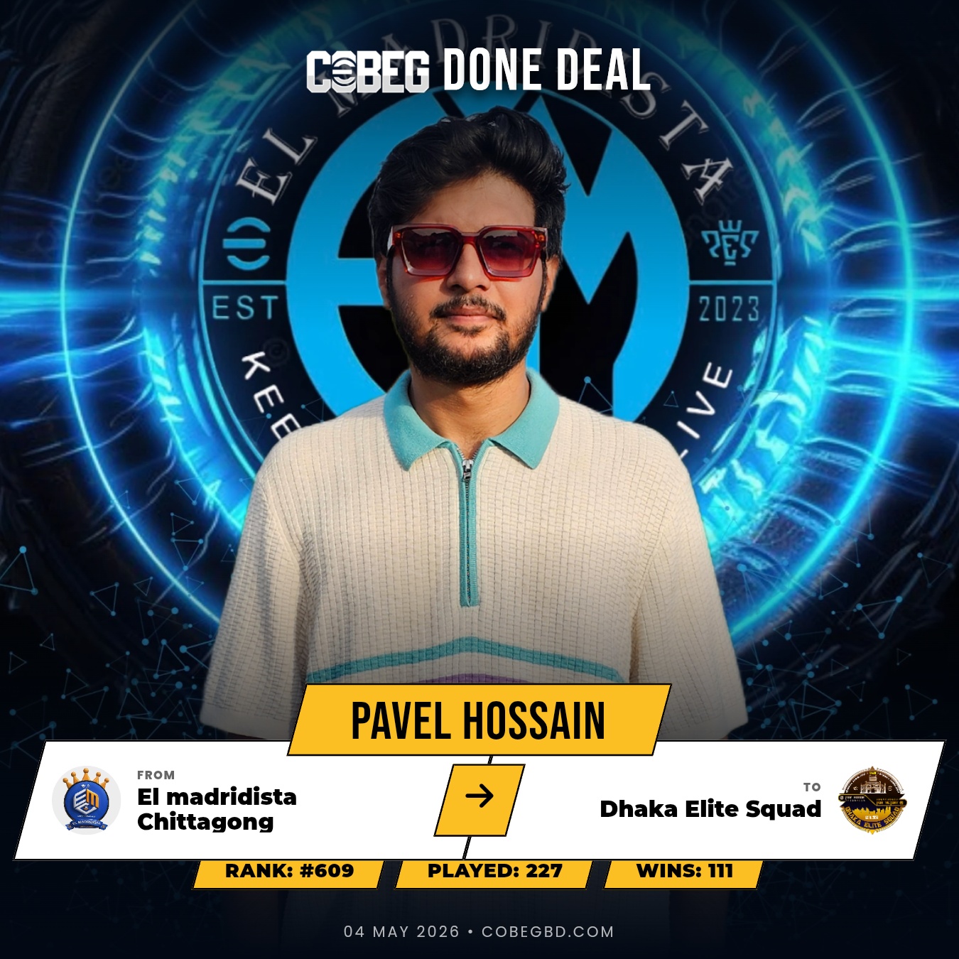Dhaka Elite Squad Strike Gold: Pavel Hossain Signs for Academy with Proven Winning Pedigree!