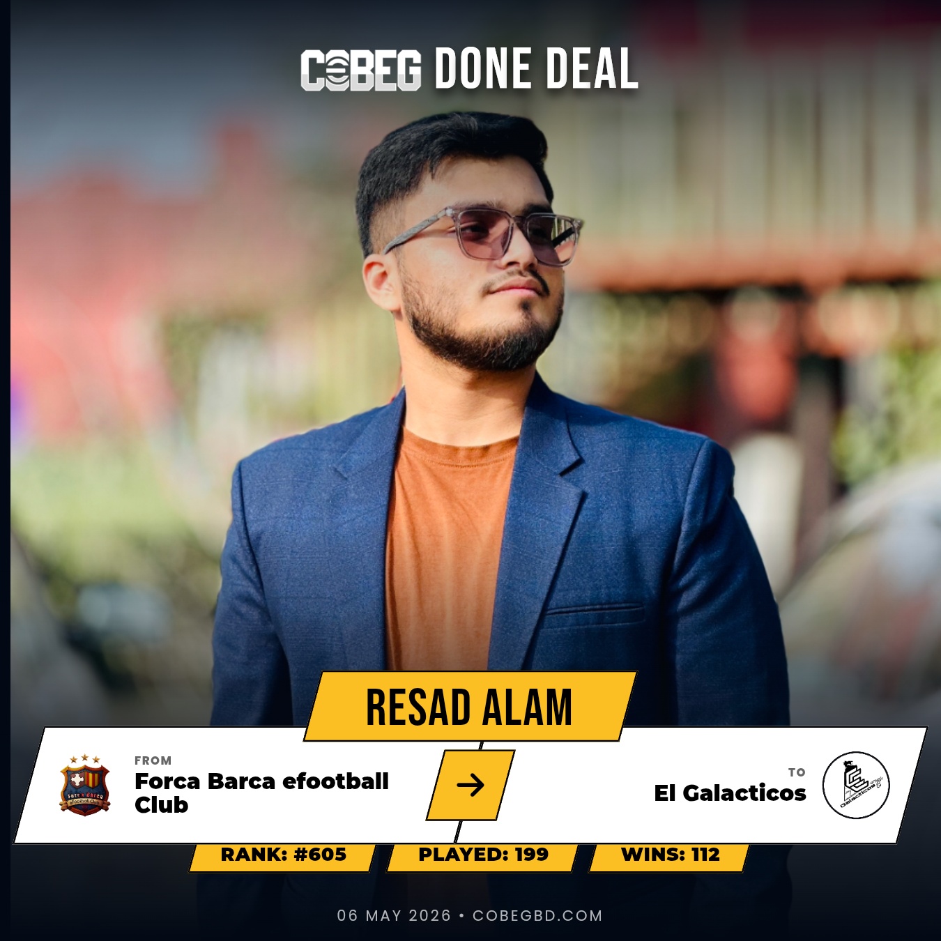 GALACTICOS MAKE THEIR MOVE!” — Resad Alam Completes Blockbuster Switch From Forca Barca efootball Club