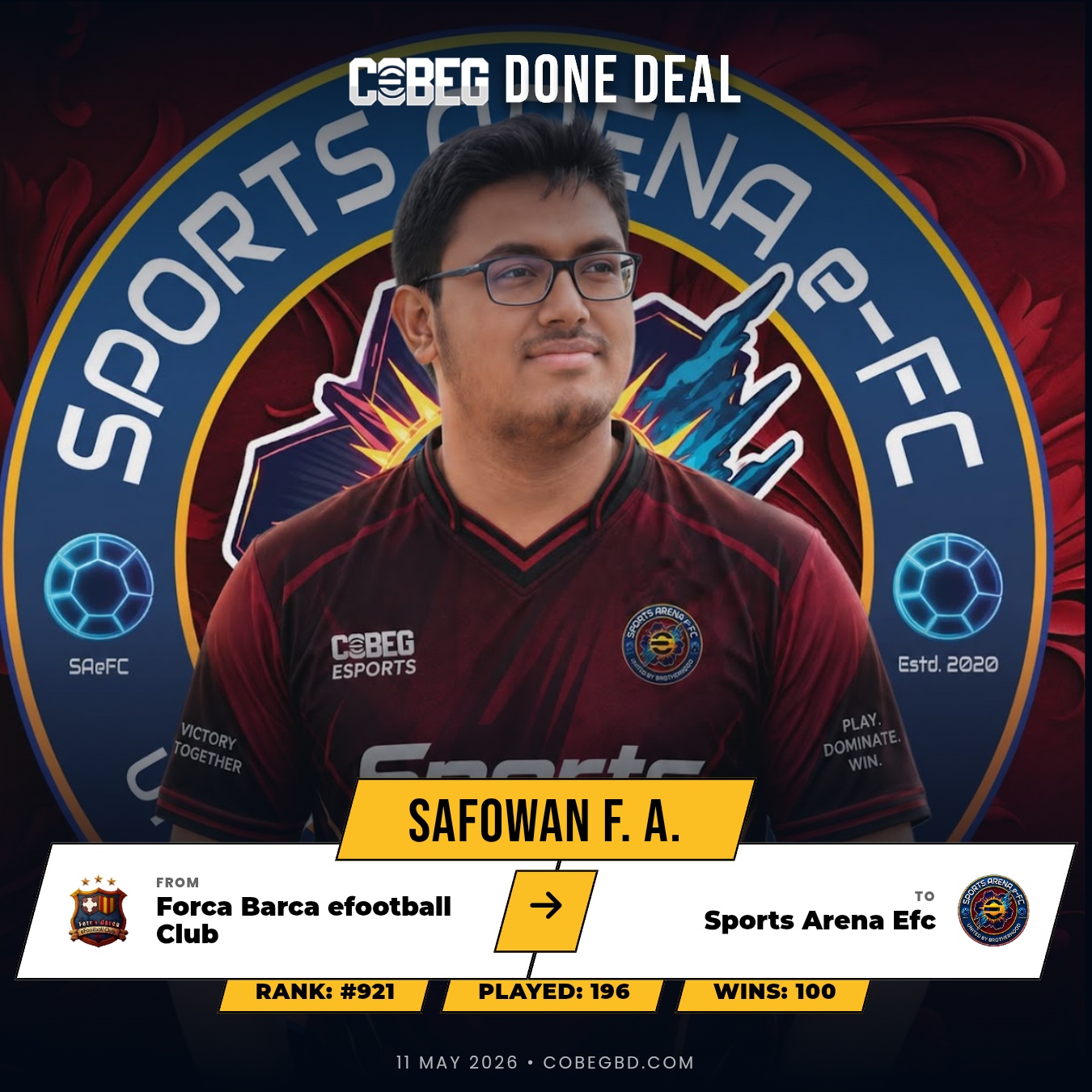 Sports Arena Efc Secure Rising Talent Safowan F. A. in Strategic Academy Move