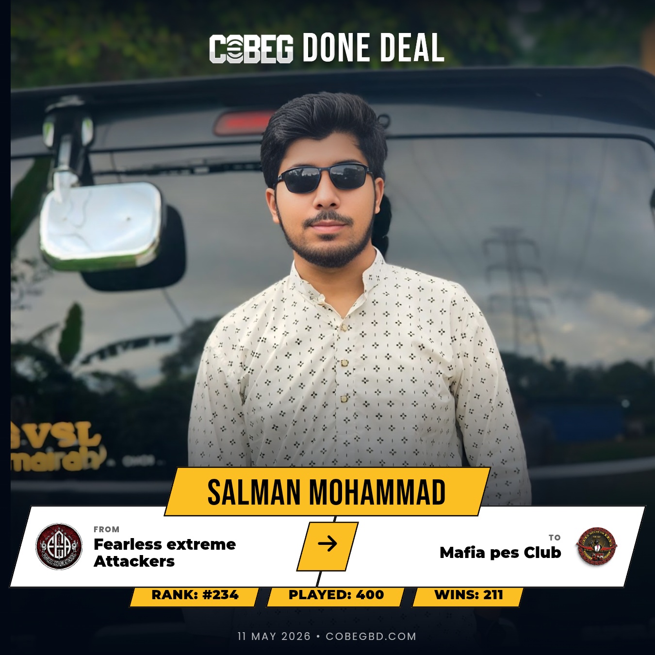 ⚡ Mafia pes Club Land a Proven Warrior: Salman Mohammad Signs for the Main Squad!