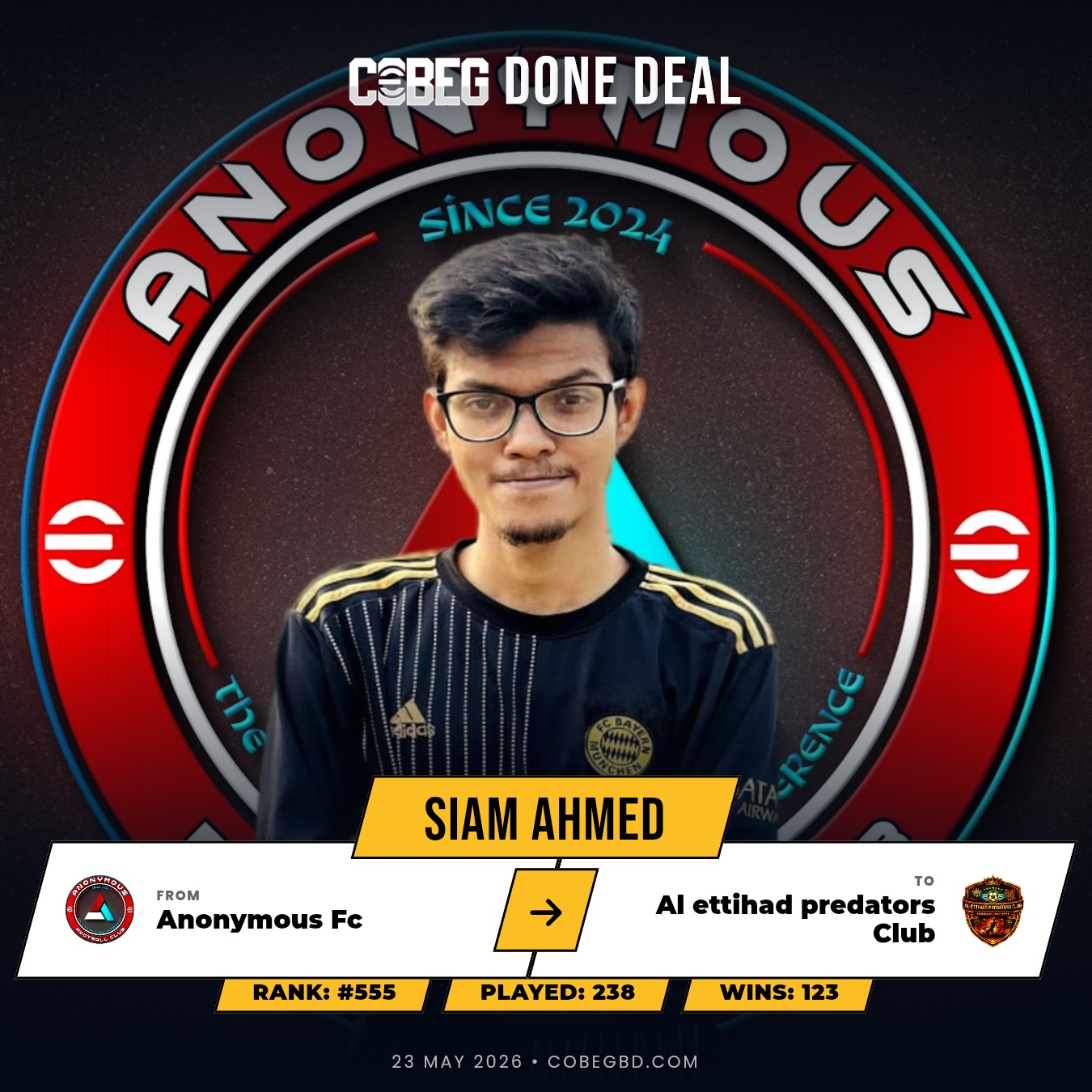 ⚡ PREDATORS STRIKE BIG! Siam Ahmed Completes Shock Move to Al Ettihad Predators Club ⚡ PREDATORS STRIKE BIG! Siam Ahmed Completes Shock Move to Al Ettihad Predators Club