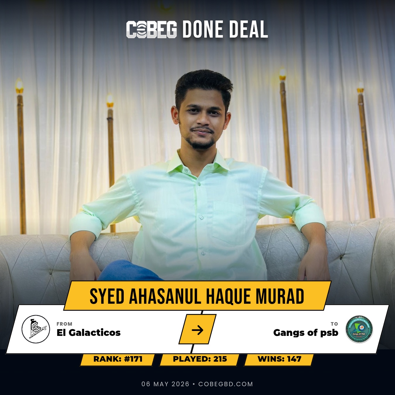 Gangs of PSB Land a Heavyweight: Murad Seals Blockbuster Move in No.72