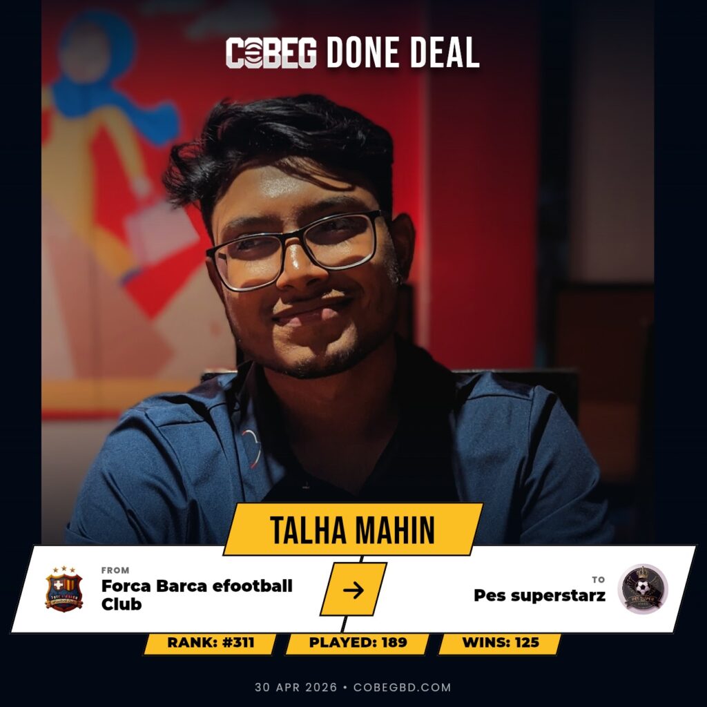 🔥 Talha Mahin Seals Blockbuster Move to Pes Superstarz — Shirt No.27 Ready for the Main Stage!