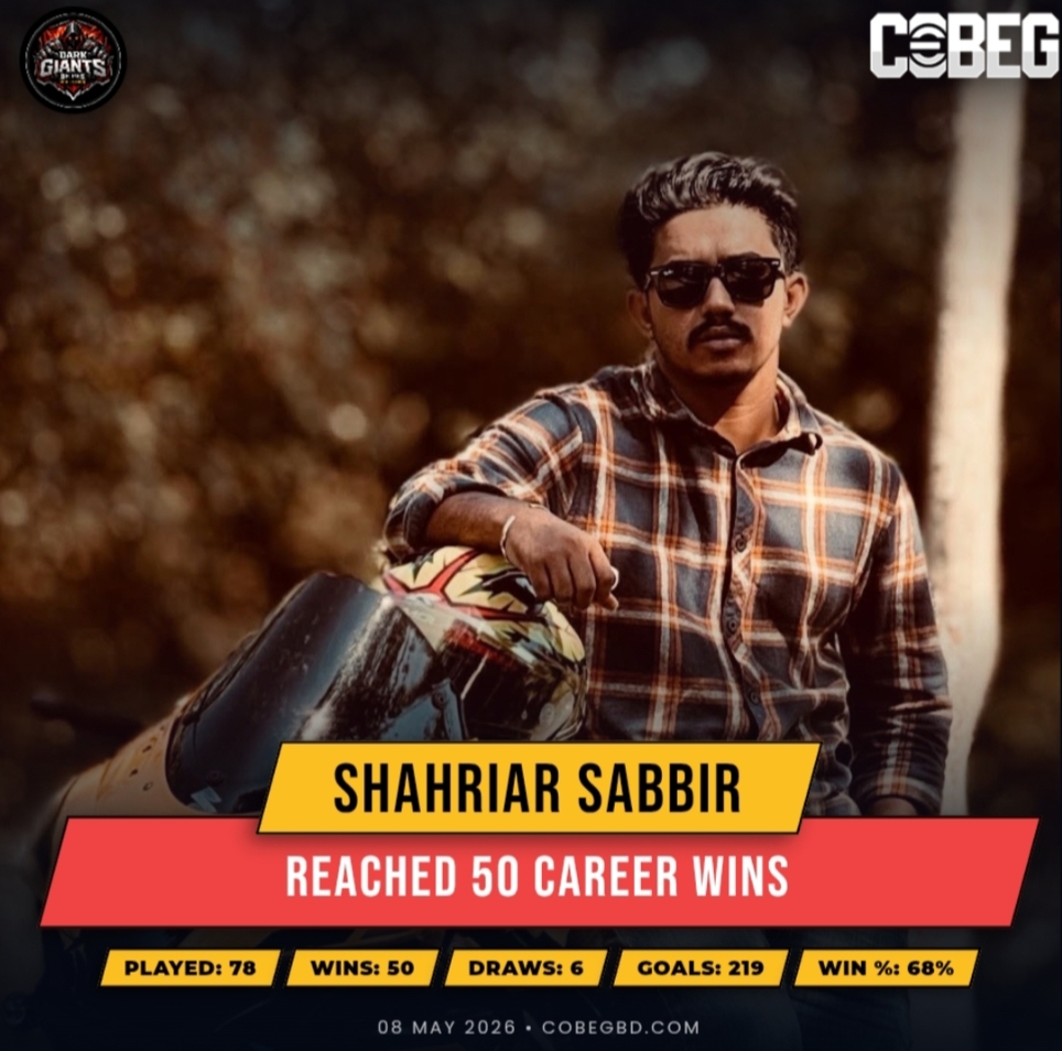Shahriar Sabbir Hits 50 Career Wins โ Dark Giants Of Pes Star Continues His Ruthless Rise! Shahriar Sabbir Hits 50 Career Wins โ Dark Giants Of Pes Star Continues His Ruthless Rise!